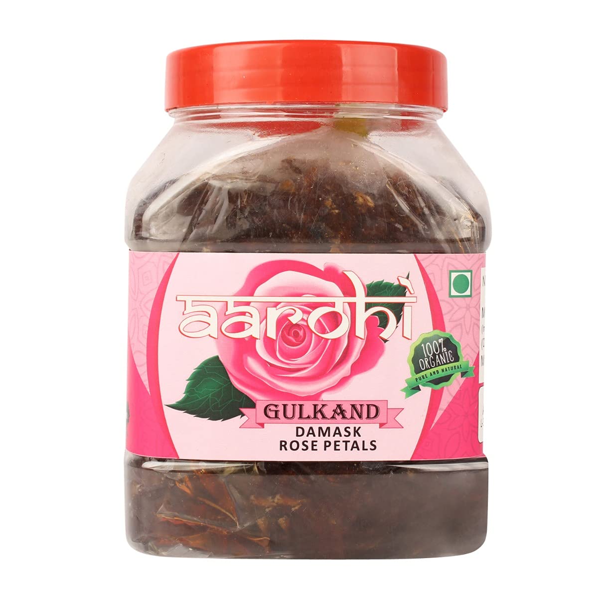 Aarohi Pure Organic Natural Made in India Homemade Hath Se Bana Gulkand (900 Gram)