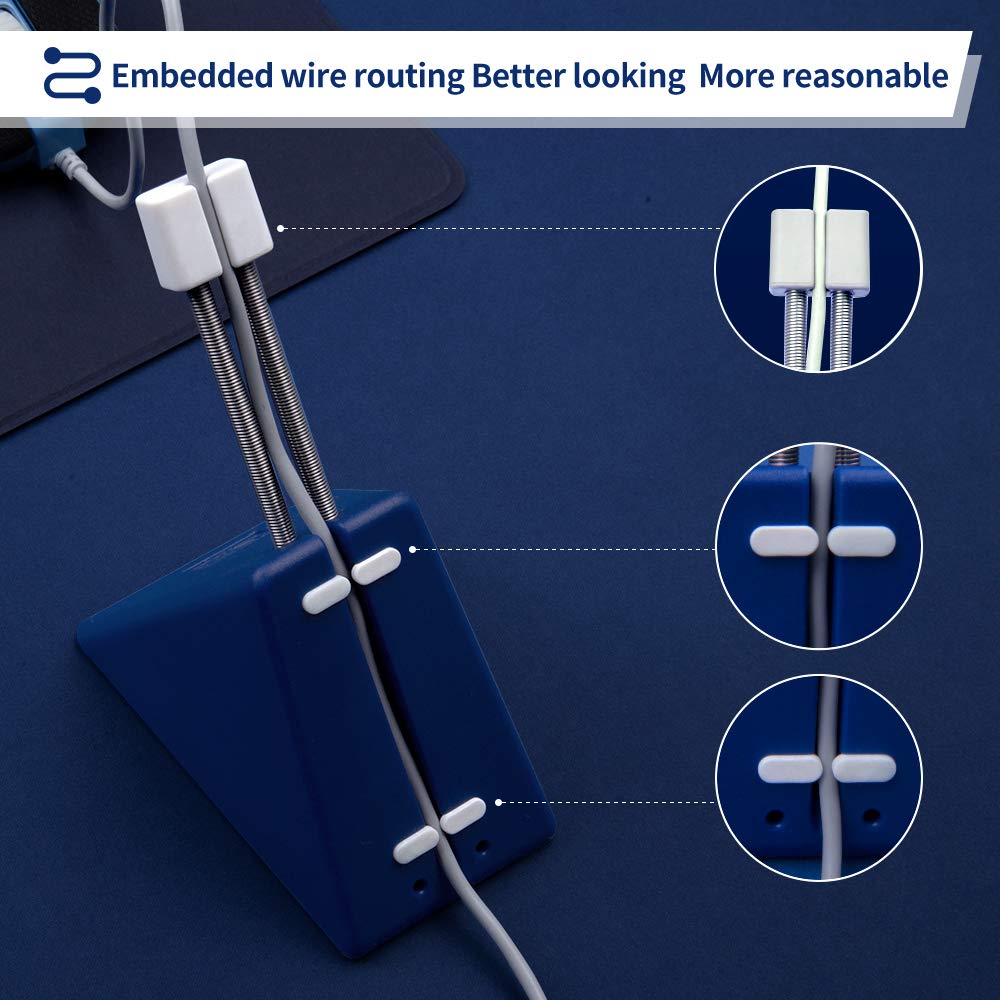 Hotline Games Mouse Bungee Cord Clip Maus Bungee Schnur Clip (3.0, Blue)