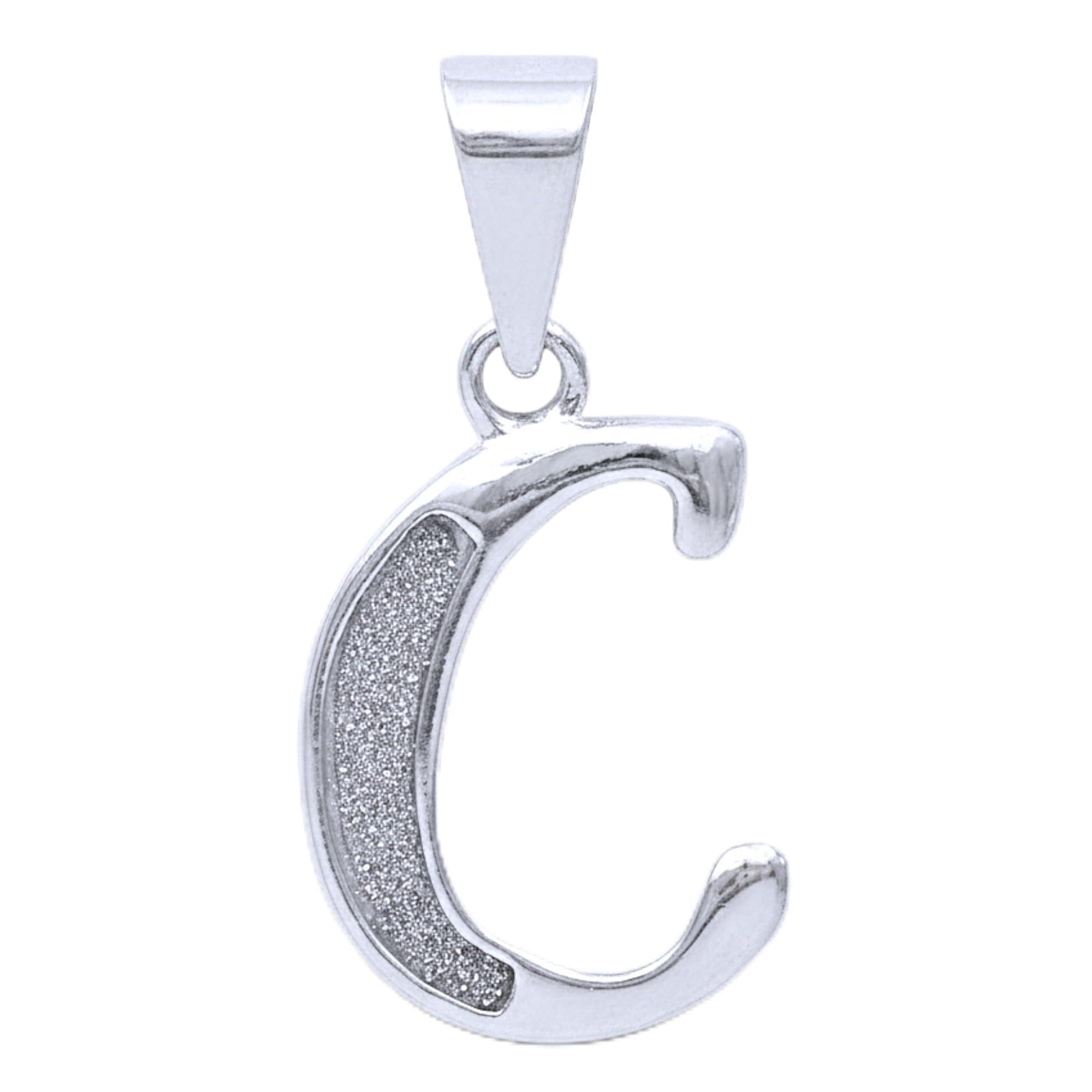 taraash 925 Sterling Silver Glitterd D Alphabet Pendant for Men and Women | Sparkling Silver Finish Letter Pendant with 925 Stamp, 2.5 cm-picture-3