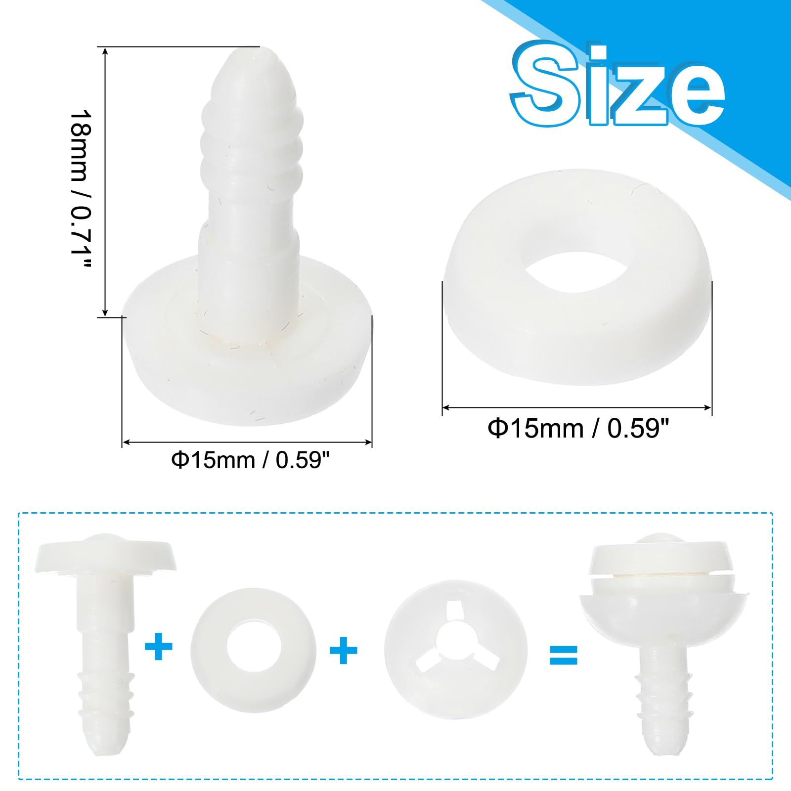 PATIKIL 15mm Doll Joints - Image 2