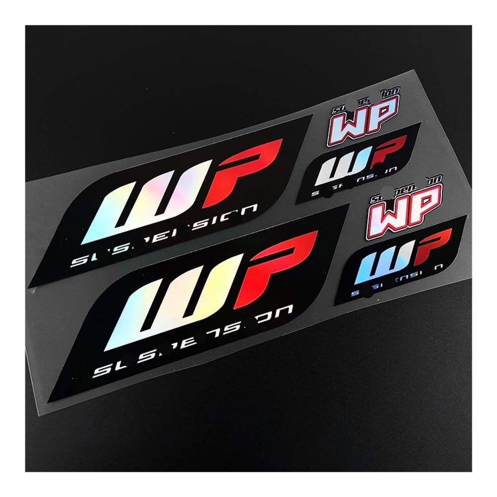 Fuel Cover Sticker 1SET Motorcycle Stickers Motocross Front Forks Wp for Shock Absorbers Cool Suspension Vinyl Decals Decoration