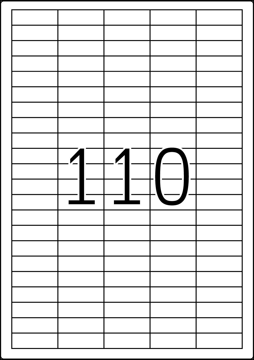 TopStick 8727 Etykiety wielofunkcyjne, 110 etykiet na arkusz A4, 38,1 x 12,7 mm, 110 000 etykiet, samoprzylepne, mini naklejki do drukarek laserowych i atramentowych, białe