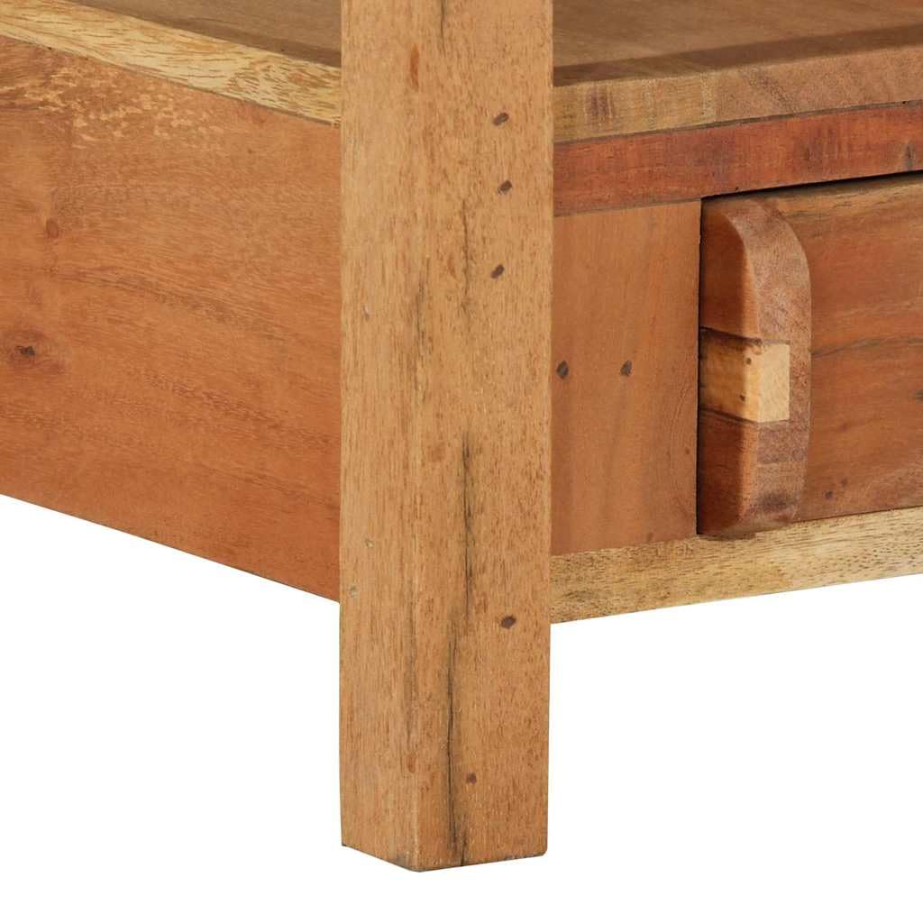 TV-Schränk Braun aus massivem upgecyceltem Holz, 83 x 33 x 46 cm, mit 4 Schubladen, TV Board Fernsehschrank Rack für Wohnzimmer Heimkino, Stauraum