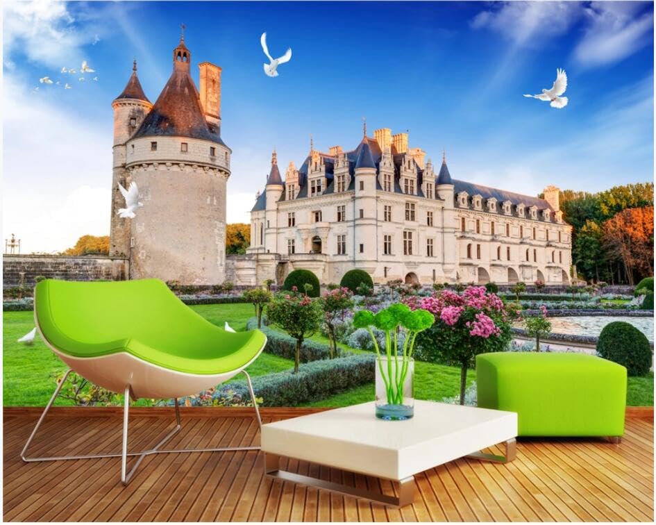 Art papier peint intissé mural moderne 3D grand format motif château