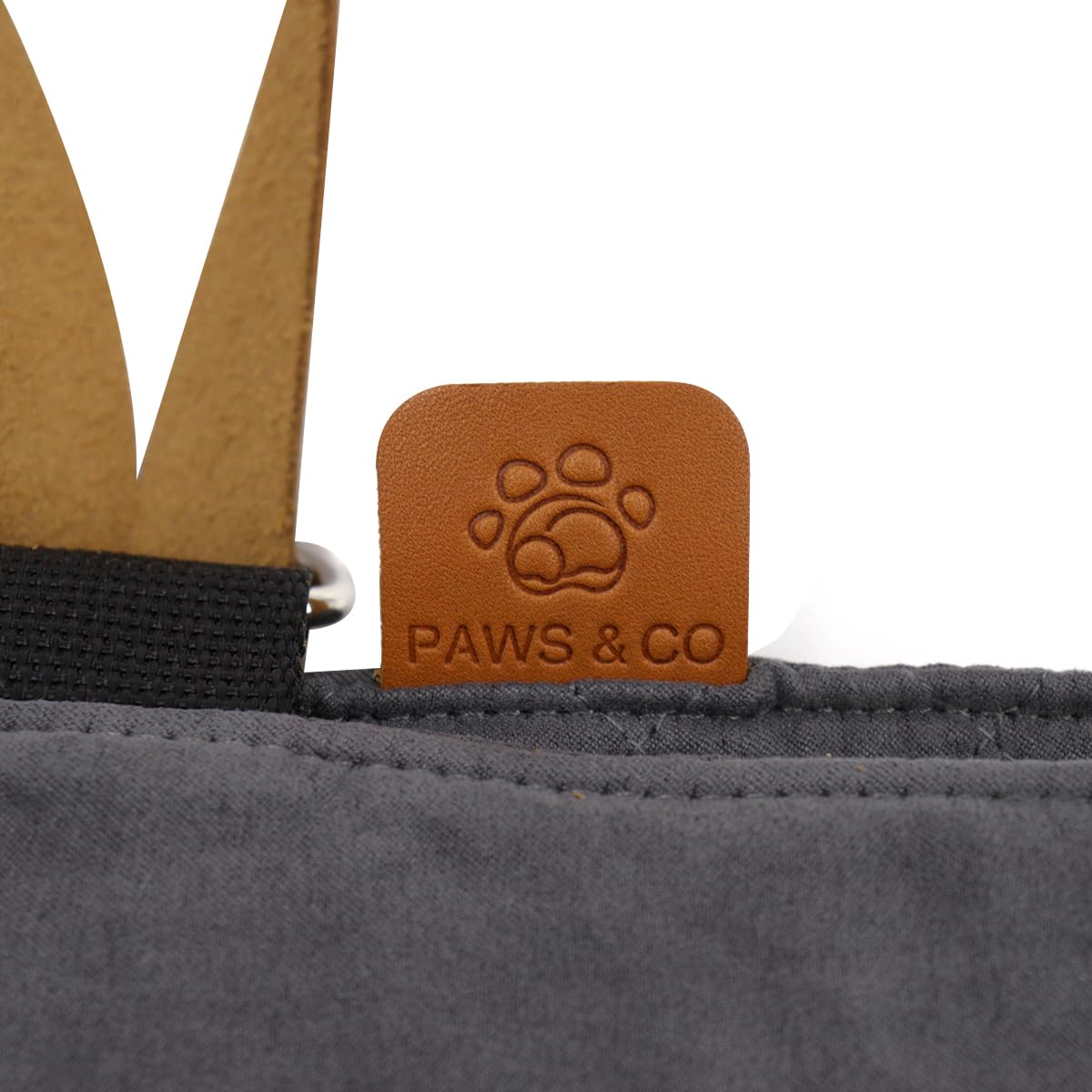 Paws&Co Manta para perros plegable y portátil, perfecta para camping, pícnic, exterior (gris, 100 x 65 cm)