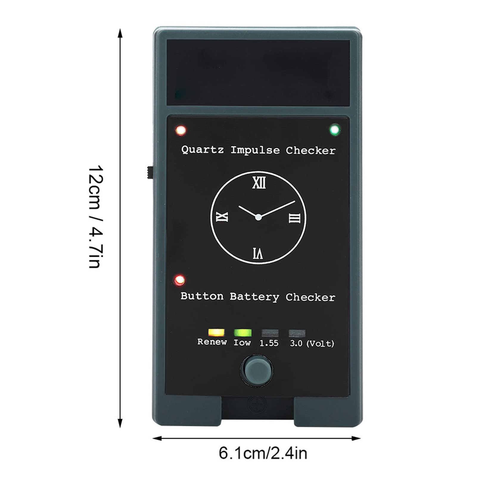 Tester della batteria dell'orologio, misuratore della batteria a bottone portatile Tester della corrente di tensione della cella Accessori per la riparazione dell'orologio
