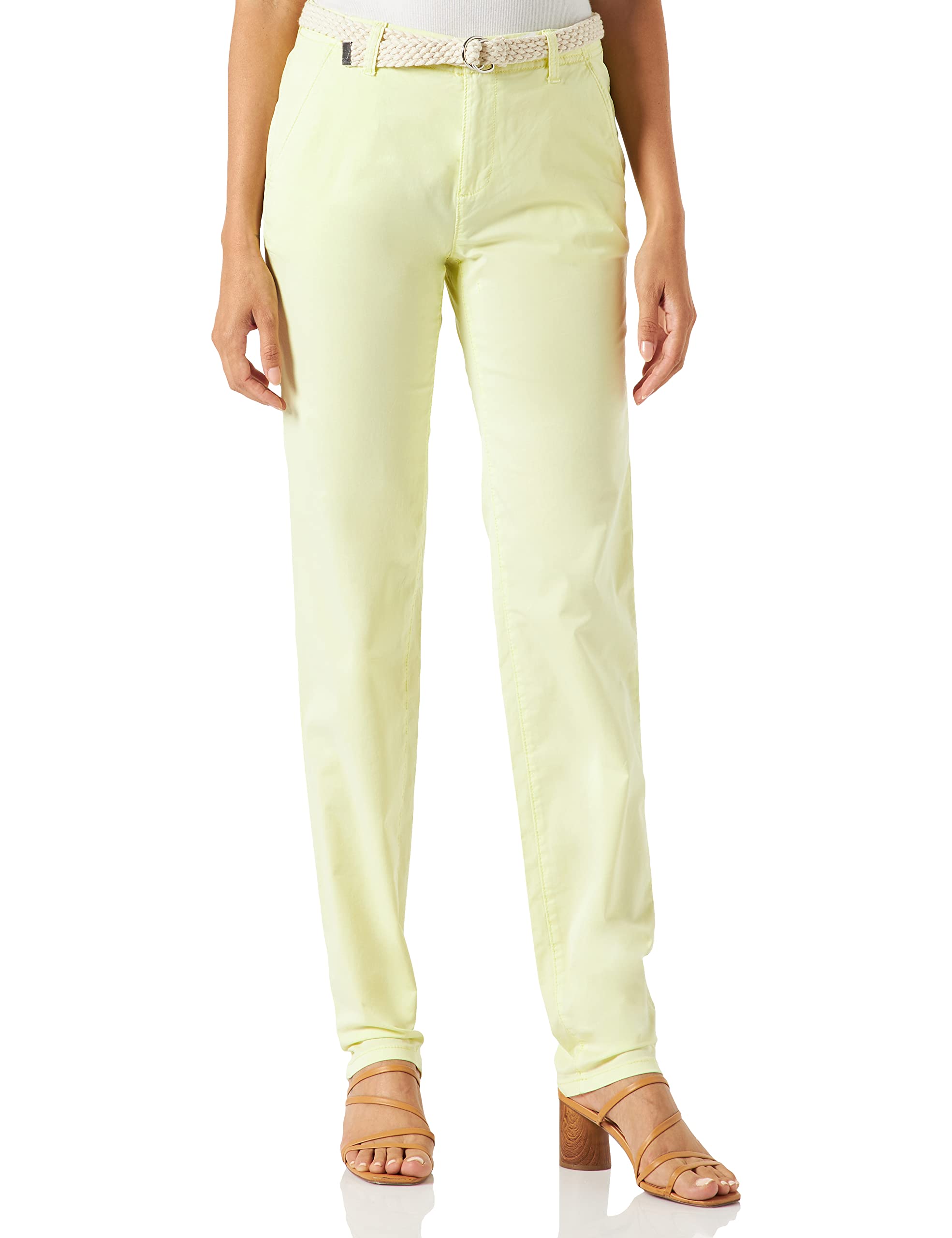 ESPRIT Women's 032EE1B350 Pants, 320/CITRUS Green, Regular