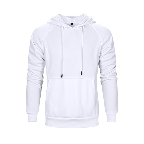 TOLOER Pullover Hoodie Men Blend Fleece Long Sleeve Sweatshirt with
