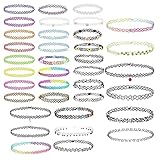 ❀ [lastische Chokerhalskette]: Choker Halsketten Set besteht aus elastischem Gummi-Kunststoff. Diese Lederhalsbänder mit elastischem Design, die nach Größe Ihres Halses angepasst werden können, lassen sich leicht und ausziehen an. Geeignet für die meisten Damen und Mädchen.