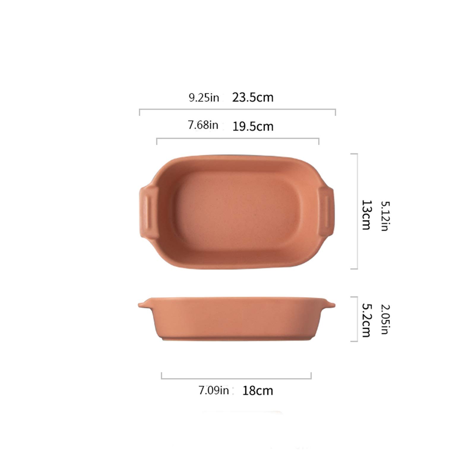 Speiseteller Rechteckige keramische Dinnerplatte, Familiennutzungssuppe mit Griff, Backplatte geeignet for Käse, Reis, sortierte Farbe Flachteller(White)