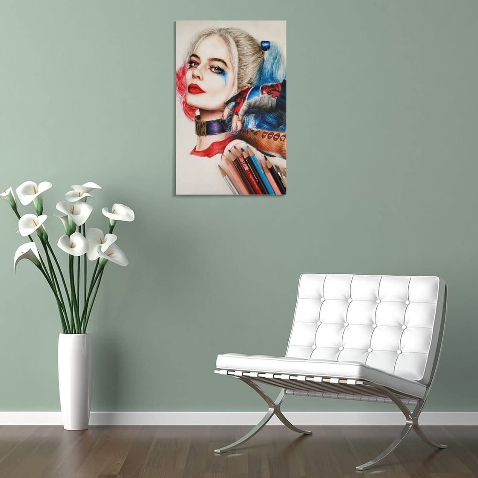 Amazon｜ハーレイ クイン イラスト プリント キャンバス