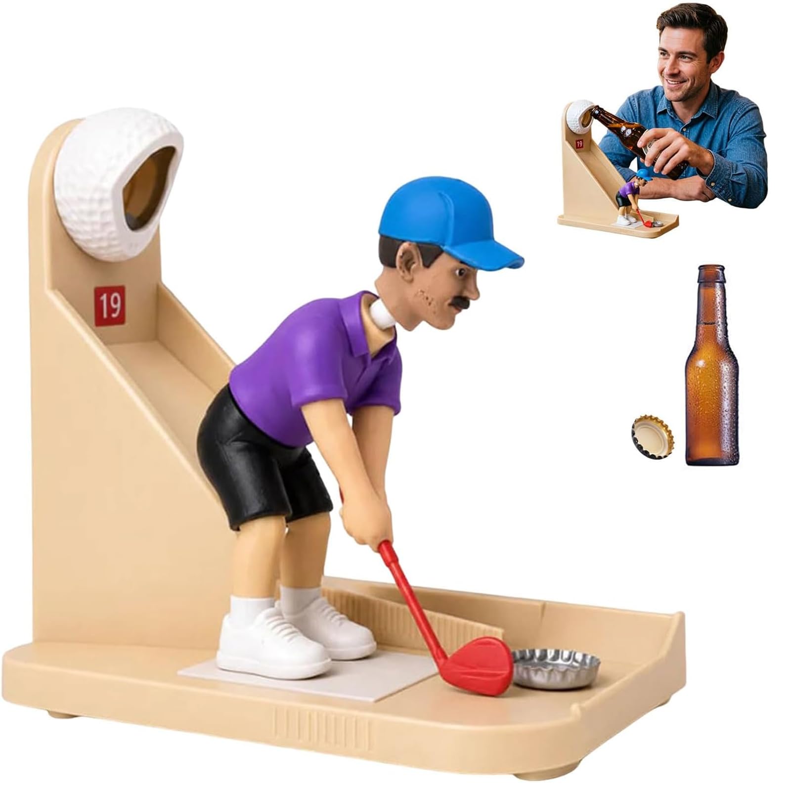 Ouvre-bouteille automatique golf pour ouvrir et ranger les capsules sans effort