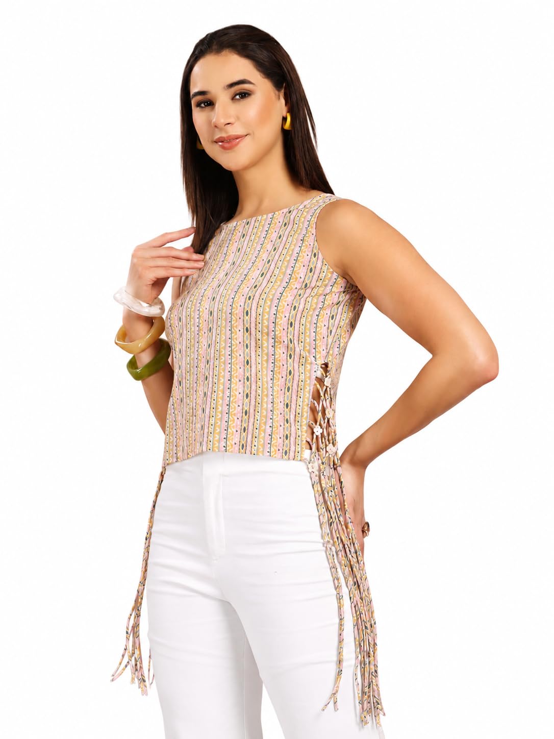 Women Side Tie-Up Tank Top-picture-30