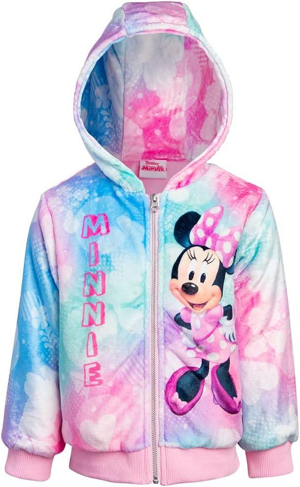 Disney Minnie Mouse Girls Fleece Hooded Jacket (Size 6)