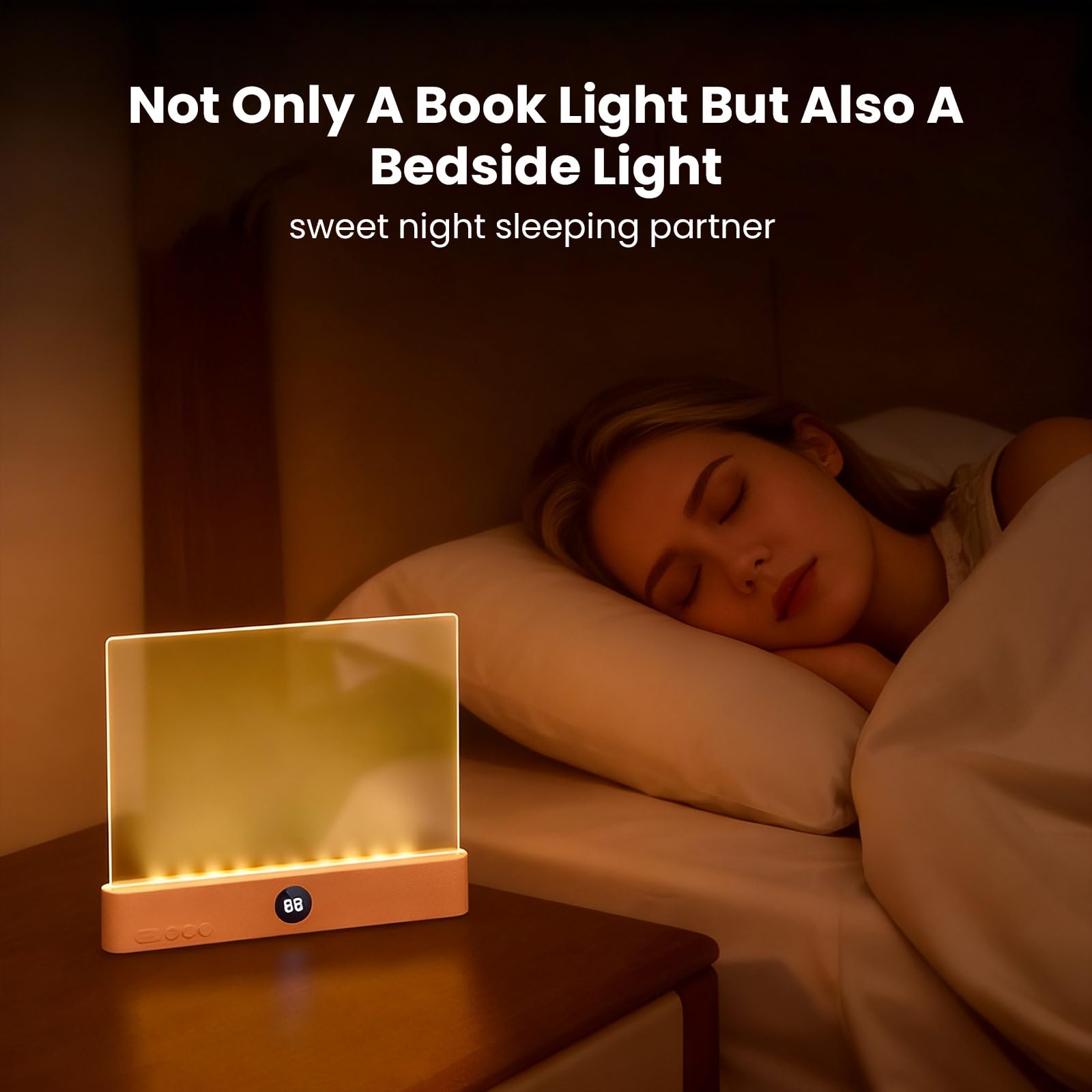 Intelligente LED Leselampe, 3 Farbtemperaturen & 99-Minuten Timer - 1200mAh Akku & 35h Laufzeit - Augenfreundliche Tischlampe für Bücher - USB-C Ladebooklampe für Schüler & Studenten (weiß)