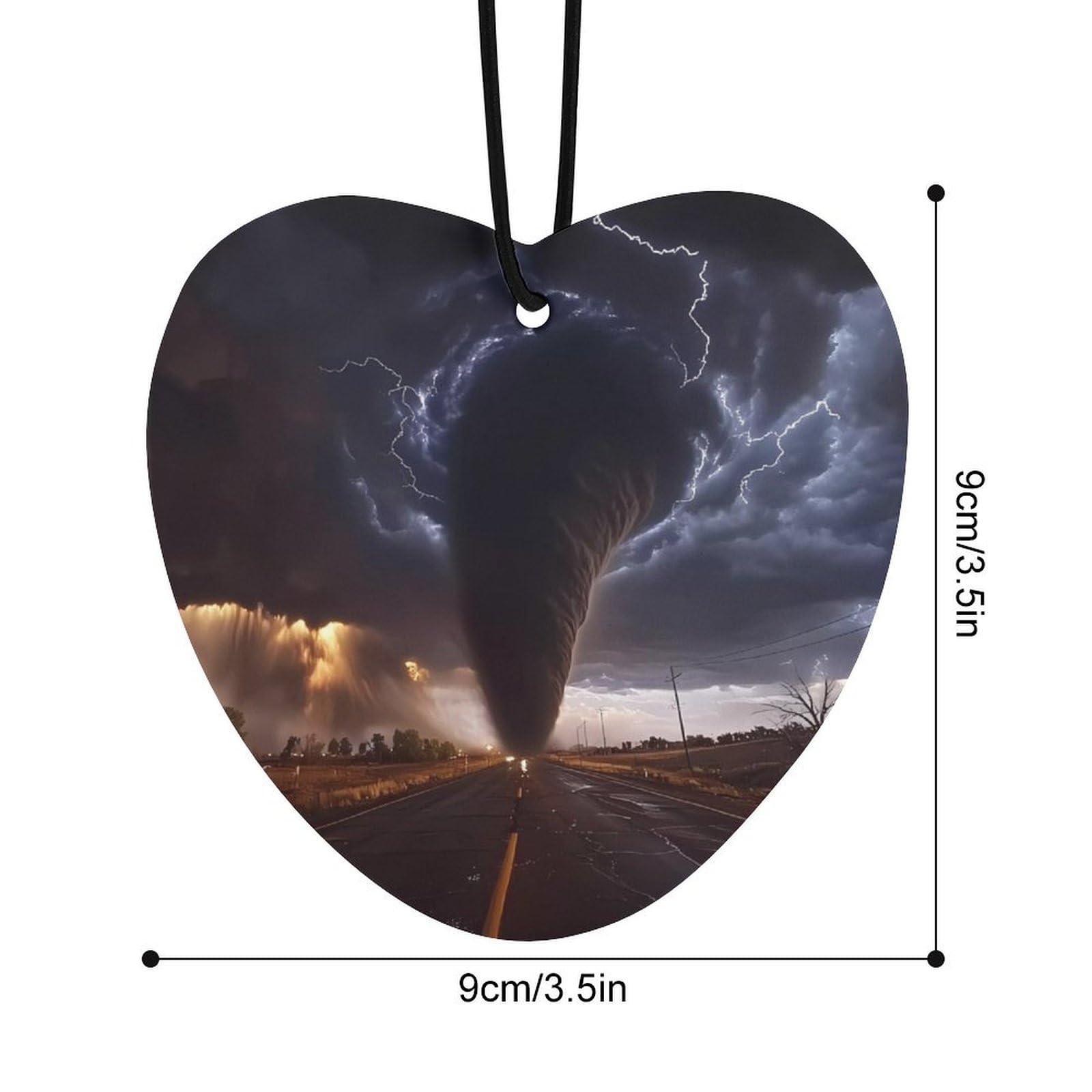 Tornado Car Air Freshener Hanging Aromatherapy Tablets for Car Accessories Love form