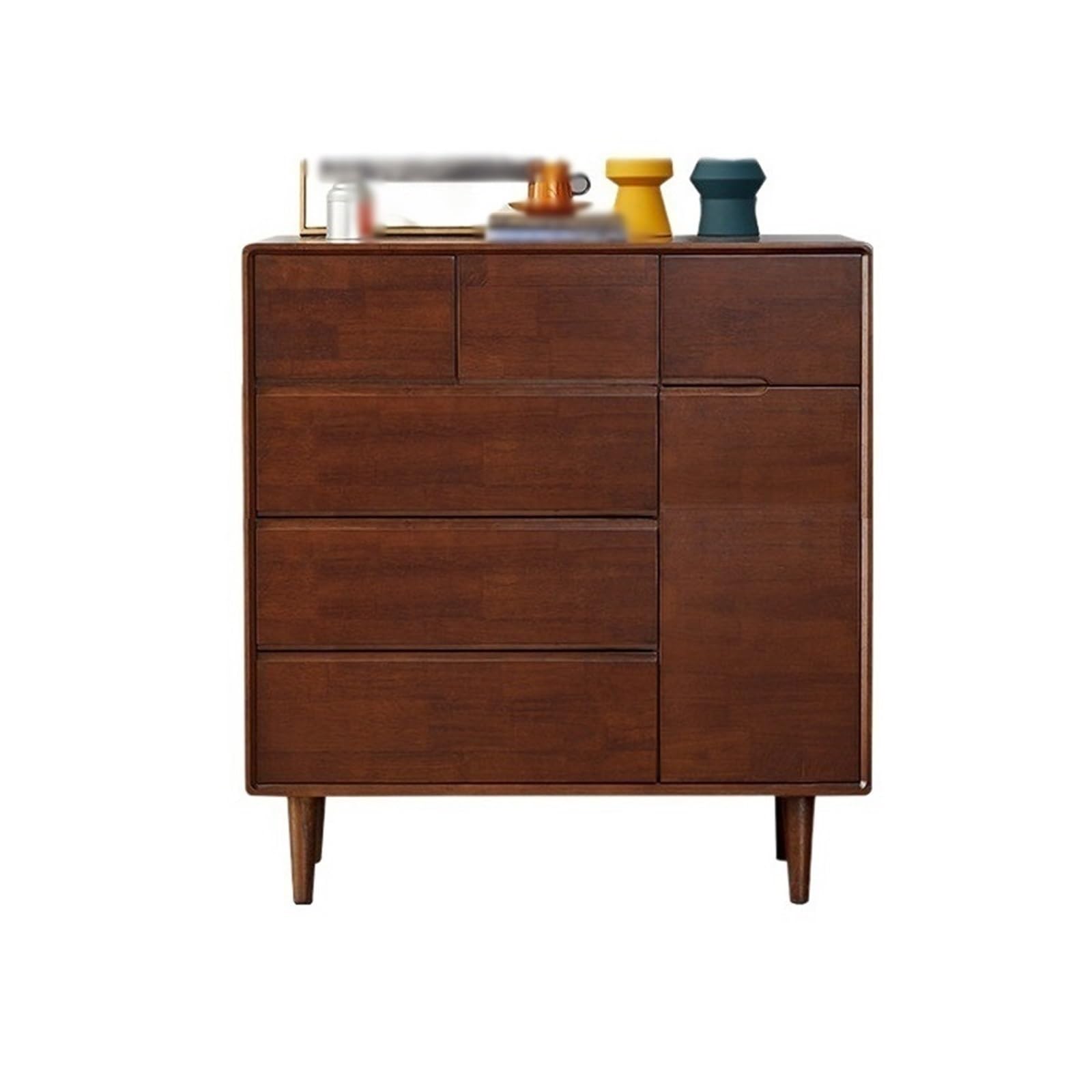 Dh2yjnbf3 Bedroom Wooden Chest Of Drawers Dresser For Bedroom With 6 Storage And 1 Door Storage Organizer