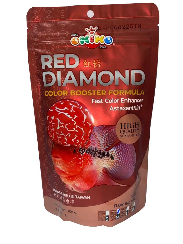 NAVATA Okiko Flower Horn Fish Food | Head Booster Formula | Color Booster Formula | Fast Color Enhancer astaxanthin Plus (100g Red Diamond) (B0DD3WWDYF) Amazon Price History, Amazon Price Tracker