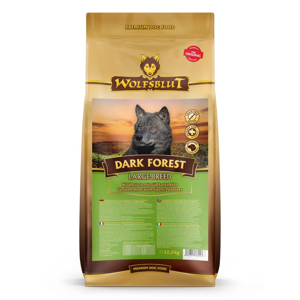 Wolfsblut Dark Forest Large Breed-pienso con Carne de Caza y boniatos Especial para Perros de Razas Grandes