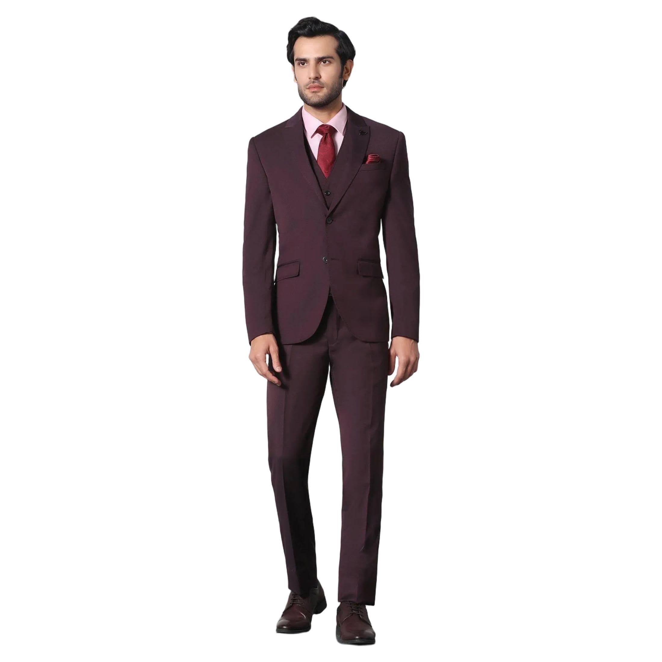 blackberrys Men Textured Slim Fit Formal Suits-picture-10
