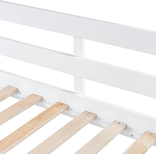 Miniatura 27 de Merax Cama tipo loft de madera de tamaño individual con escritorio/2 cajones/gabinete/4 estantes, cama loft multifuncional con escalera y