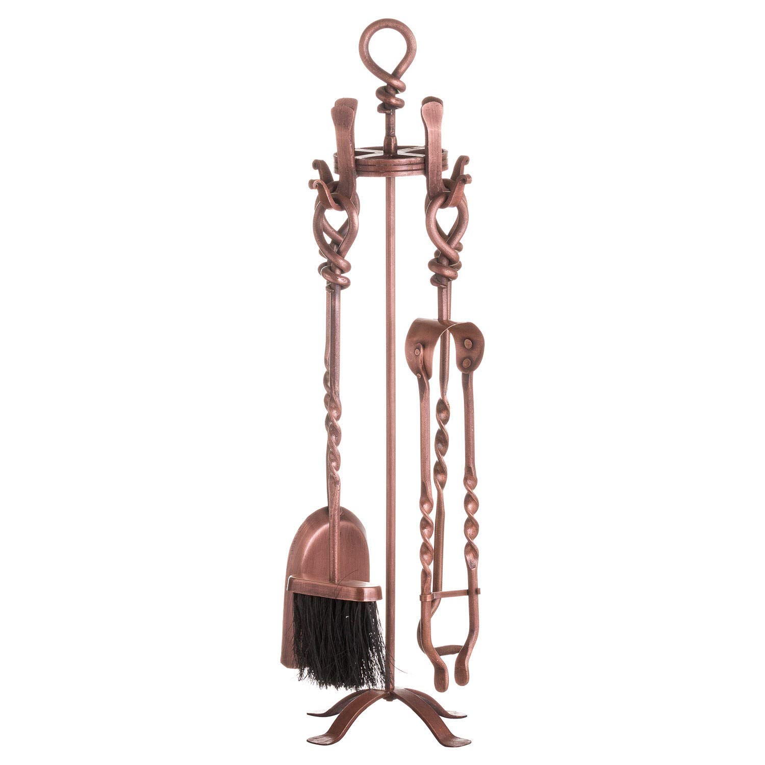 Hill 1975 Hand Turned Loop Top Companion Set Copper Finish, Nickel, Multi-Colour, One Size