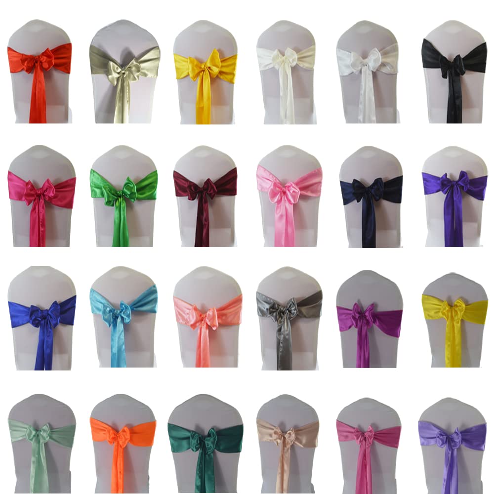 LAYSAM (10/50 Pezzi) Fiocco in Raso Fascia per Sedia da Matrimonio Decorazione Nastro Farfalla Fascia per Cravatta per Natale Compleanno Telai per Feste al Coperto/all'aperto