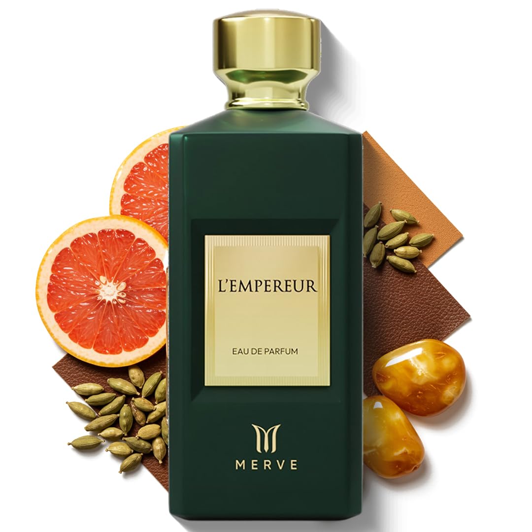 Merve L’Empereur Premium Long Lasting Fragrance Luxury Scent For Unisex | Citrus, Gourmand, Woody | Last All Day | 3.4 Ounces
