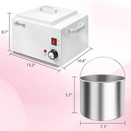 Miniatura 14 de Calentador de cera individual profesional eléctrico calentador de cera para depilación, olla de cera grande, parafina, piel facial, cuerpo, spa