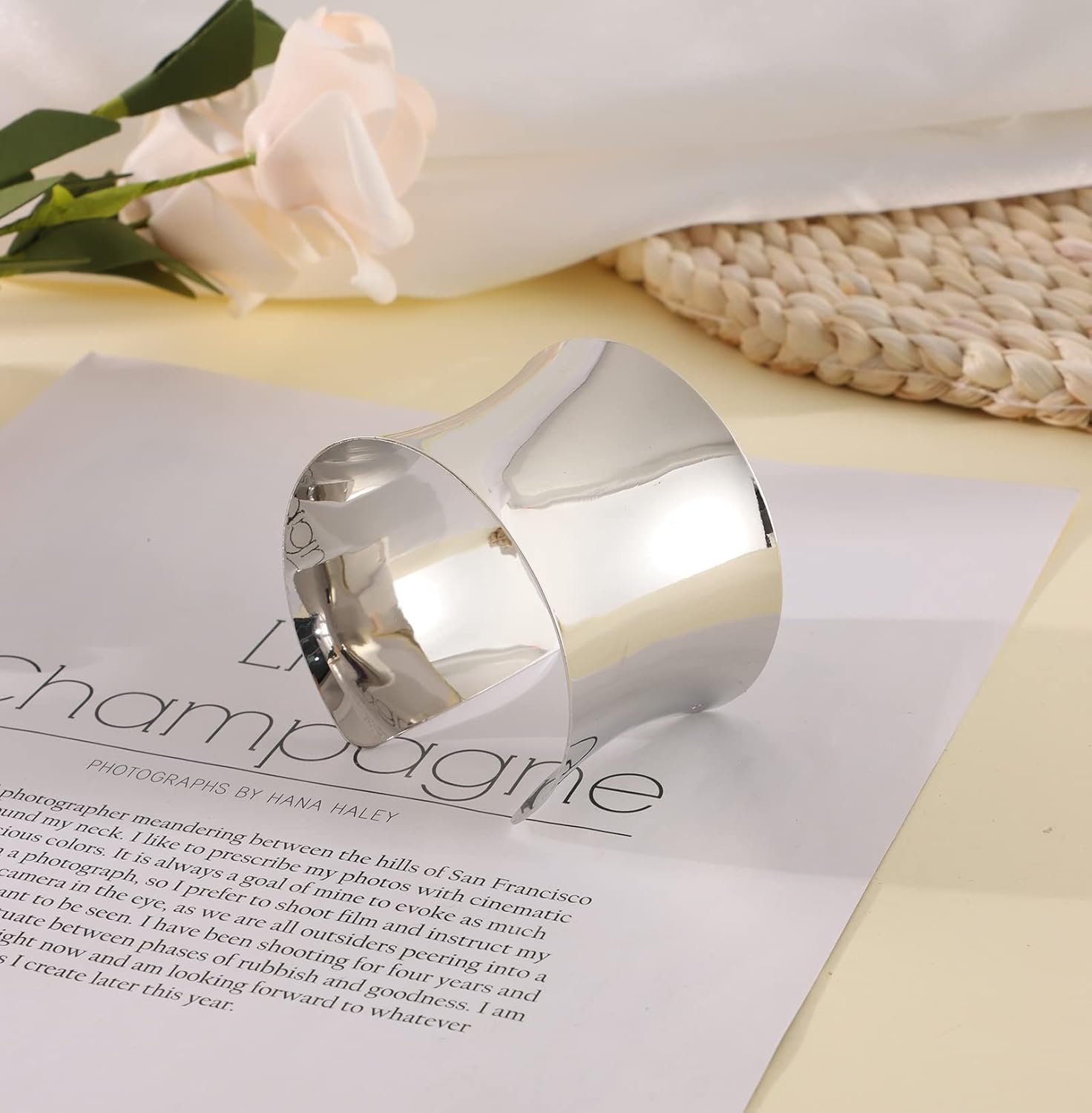 SAMOCO 2Pcs Cuff Bangle Bracelet for Women Cuff Bracelets Open Wide Wire Bracelets Adjustable Tone Wrist Cuff Wrap Bracelet - Image 6