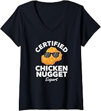 Women's Chicken, Certified Nugget Expert (Cool & Crispy V-Neck T-Shirt