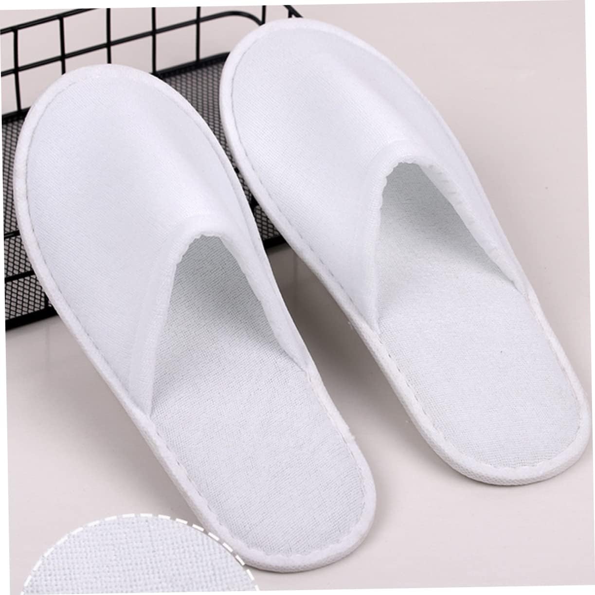 10pairs Disposable Hotel Slippers Thicken Non-woven Footwear for Guests Unisex Spa Slippers for Hotels and Home Use