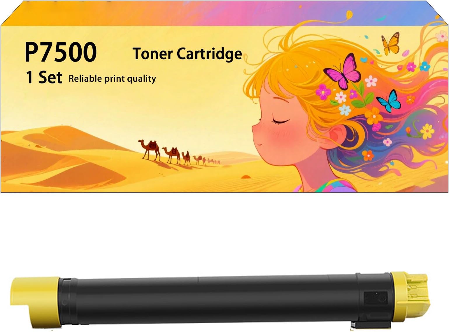 Compatible 106R01439 106R01436 106R01437 106R01438 High-Capacity Toner Cartridge Set, Works for Xerox Phaser 7500 7500DN 7500DT 7500DX 7500N Printers, Digital Colour Press 1*Yellow