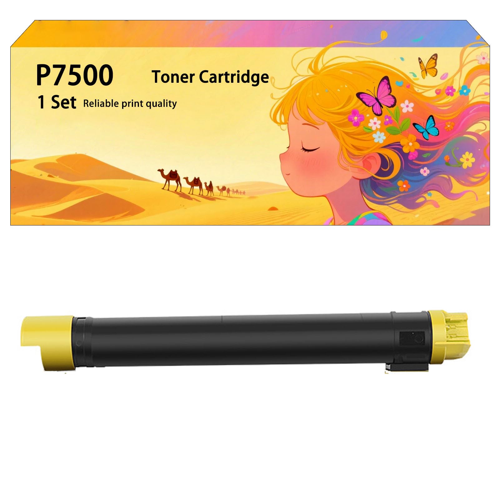 Compatible 106R01439 106R01436 106R01437 106R01438 High-Capacity Toner Cartridge Set, Works for Xerox Phaser 7500 7500DN 7500DT 7500DX 7500N Printers, Digital Colour Press 1*Yellow