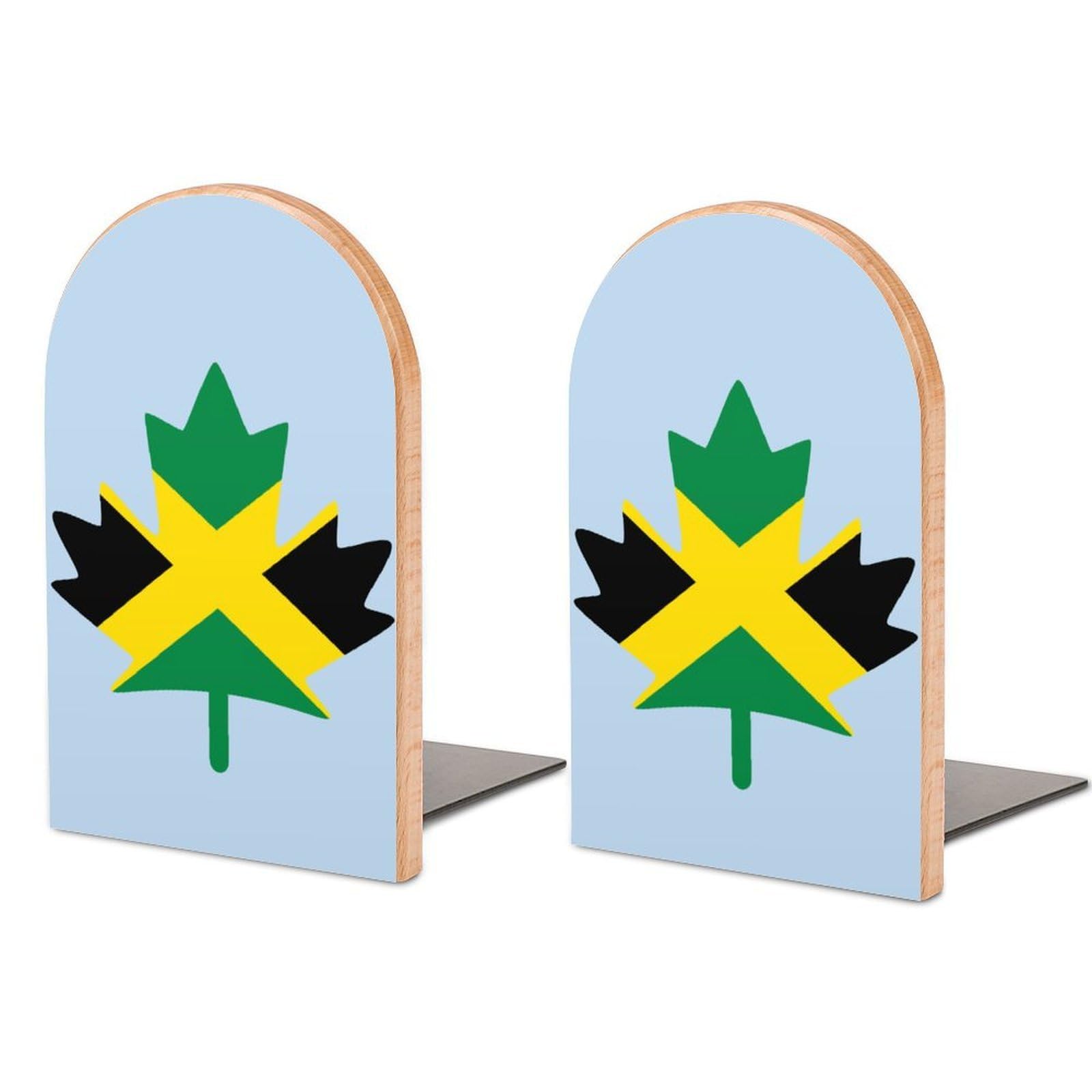 Nclqvjxzkhw Style Jamaica Maple Flag Book Ends For Shelves Bookends Bookshelf Holder Stand Books Stopper Home Office Decor