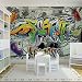 Graffiti Street Art Fotos pintado mural de papel pintado (2295fw), Papel (no...