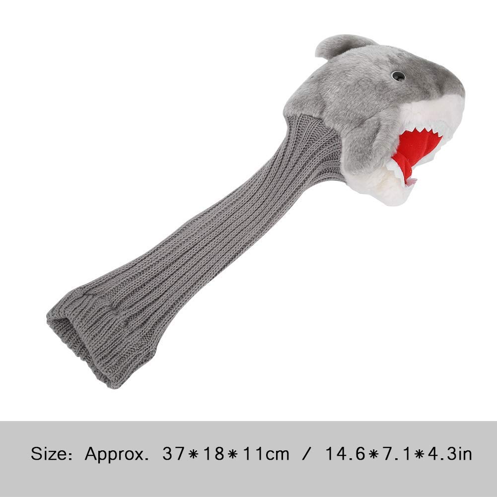 Couvre-tête de en Bois, Couvre-tête de Couvre-tête de Club de de conducteur en Forme de tête de Requin Protège la tête du Club des Rayures et de la poussière