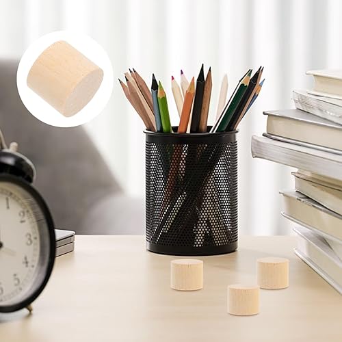 Miniatura 2 de Bloques cilíndricos de madera sin terminar para manualidades, bloques de manualidades naturales para proyectos de arte y manualidades, bloques lisos