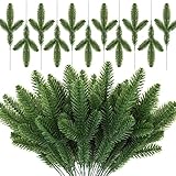 Udefineit 50PCS Christmas Artificial Pine Greenery Floral Picks, Evergreen Faux Fir Branch Spray Xma
