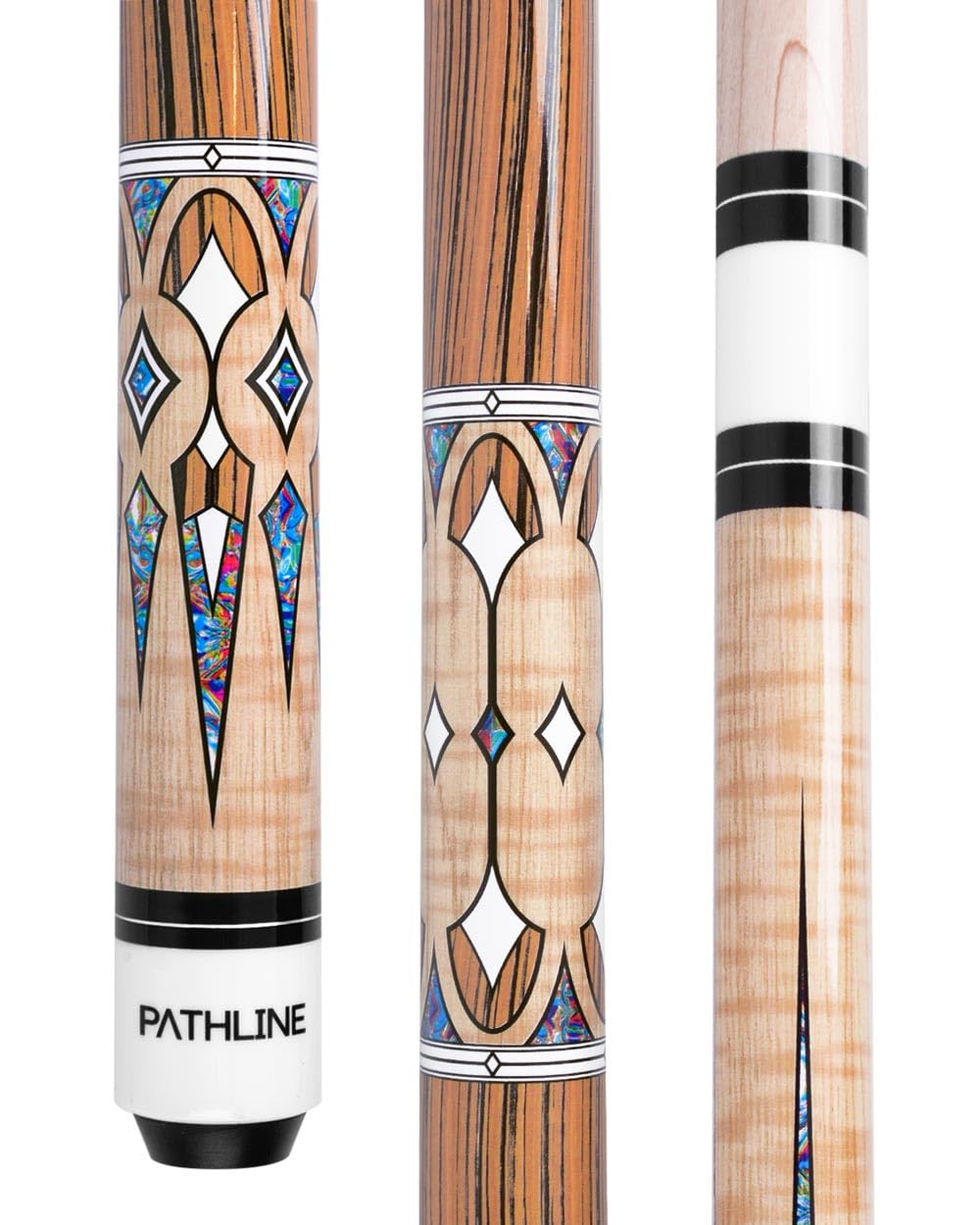 Pathline Pool Cue Stick – Digital Printing Technology 58″ Maple 13mm Tip Billiard Pool Stick(Original – 19oz)