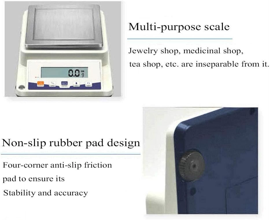 Jewelry Scales Digital Weight Grams High Precision Scale Accurate Electronic Balance Lab Laboratory Industrial Weighing and Counting Scientific (3100g/0.1g)