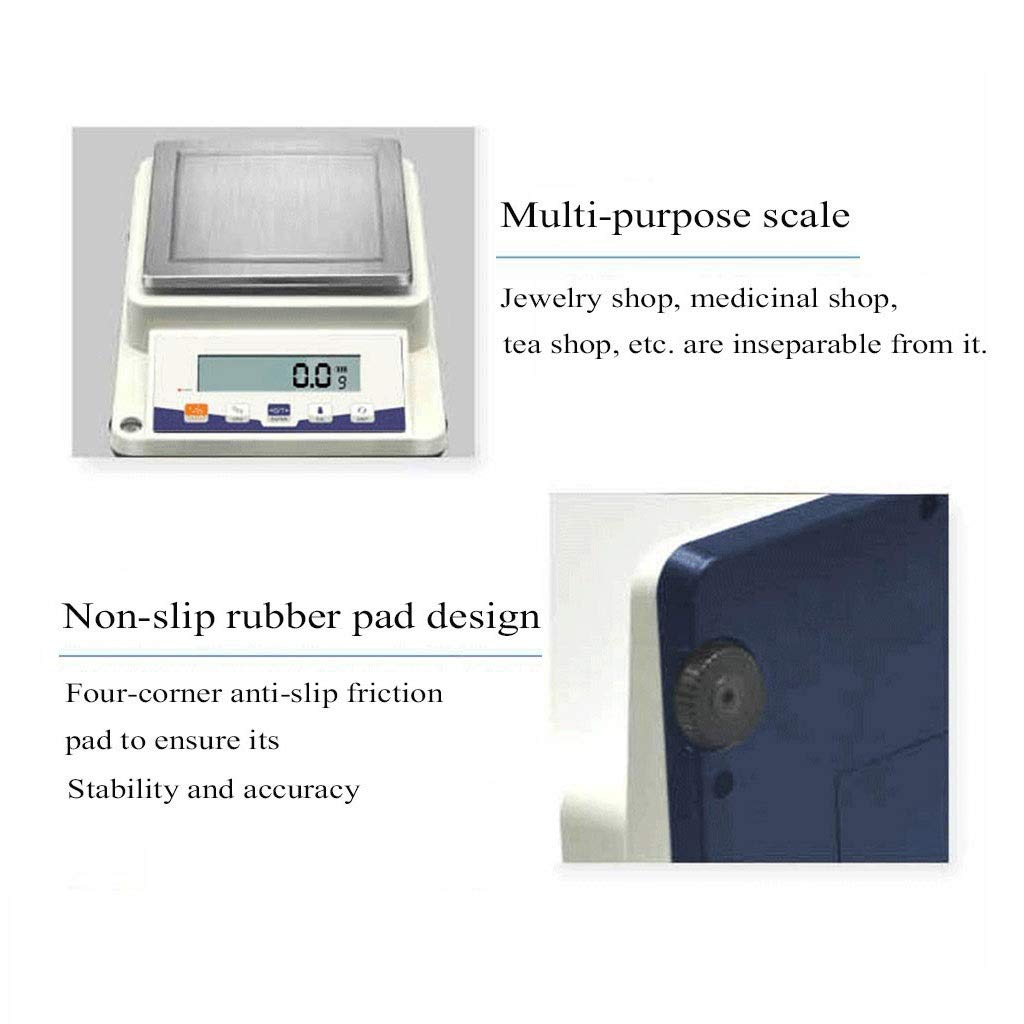 Jewelry Scales Digital Weight Grams High Precision Scale Accurate Electronic Balance Lab Laboratory Industrial Weighing and Counting Scientific,6100/0.1G (3100G/0.1G)