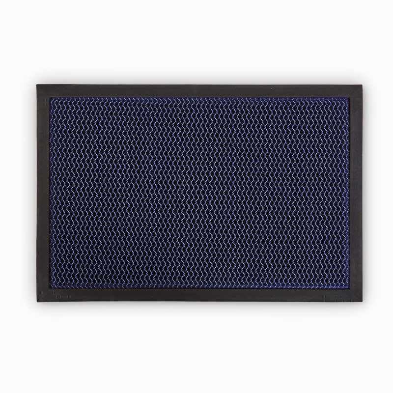 Felpudo de Polietileno, Alfombra de Entrada de Polietileno, Felpudo ecológico de Polietileno, Alfombrilla de Entrada, Tapete de Bienvenida, 100% Polietileno, Sostenibles, 60 x 40 cm, Azul