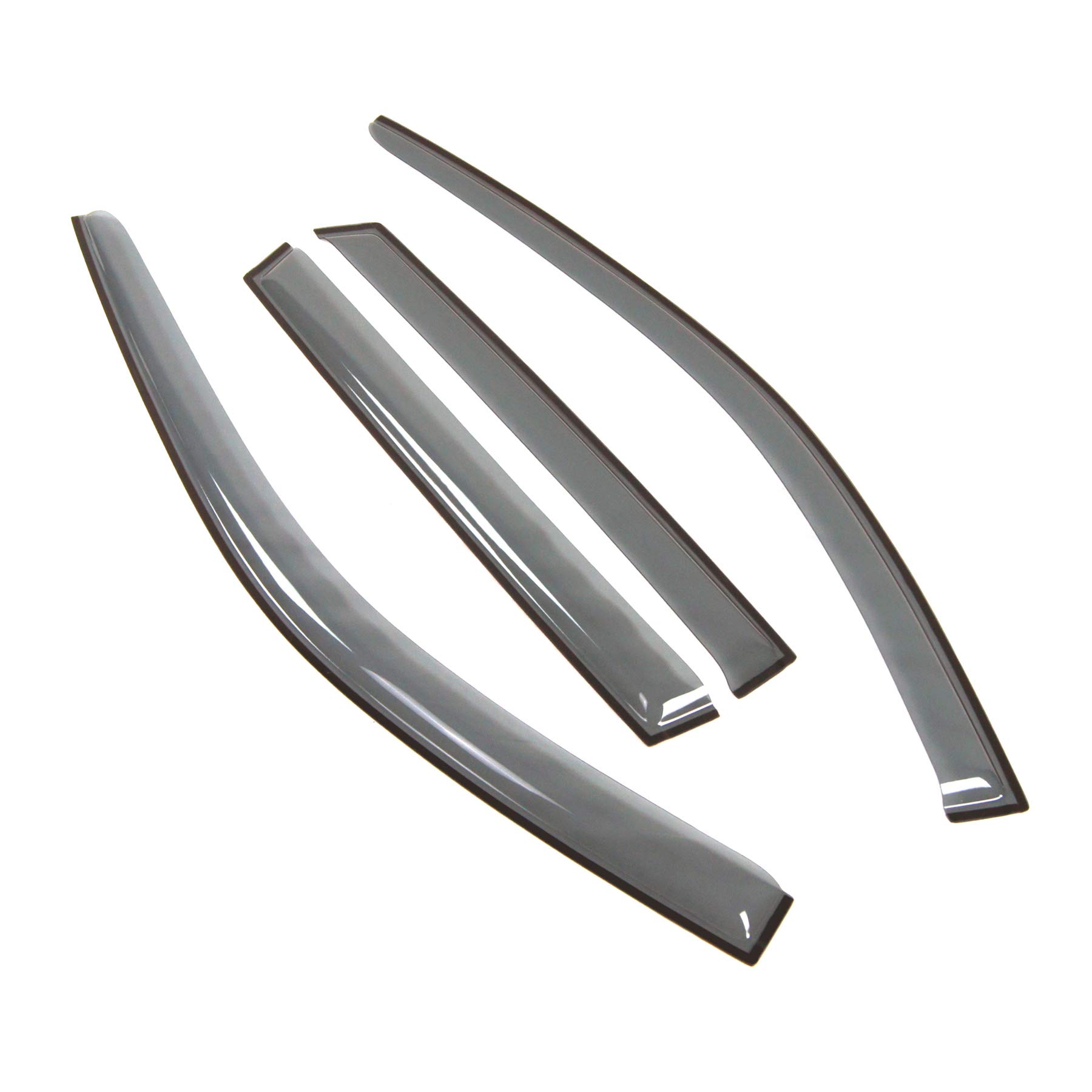 Car Window Rain Guard | Outside Mount Visors Auto Side Window Deflectors | Windows Visor Rain Shields Compatible with 2011-2016 Jeep Grand Cherokee | 4 Pcs Set, LGWV2-272, Light Tinted