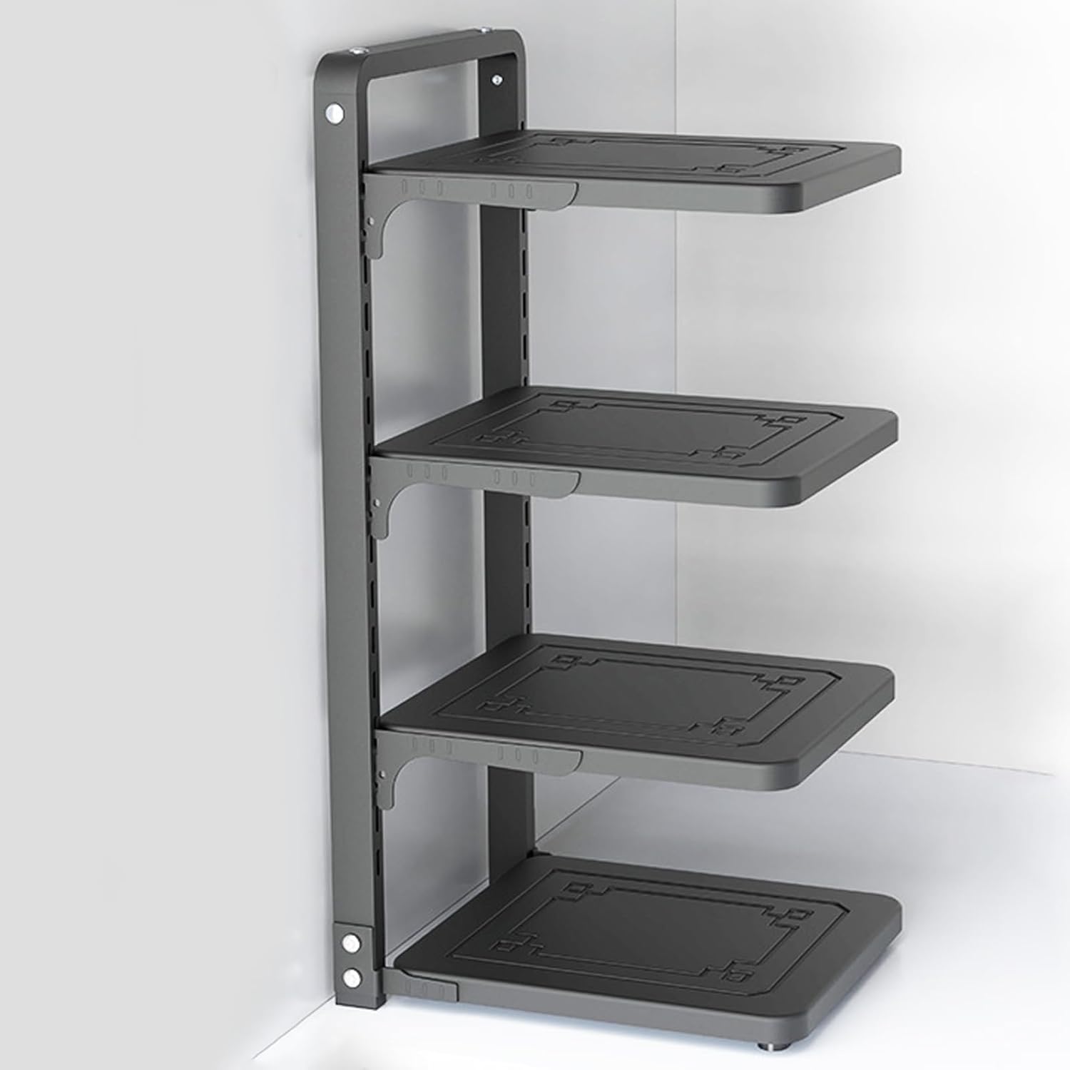 Dxcaicc Pots and Pans Organizer Rack, Kitchen Cookware Storage, Height and Position are Adjustable for Kitchen Cabinet Organizers and Storage,3 Layer