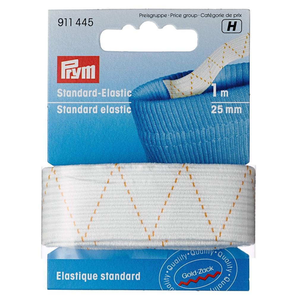 Prym Standard-Elastic 25 mm weiß, Polyester