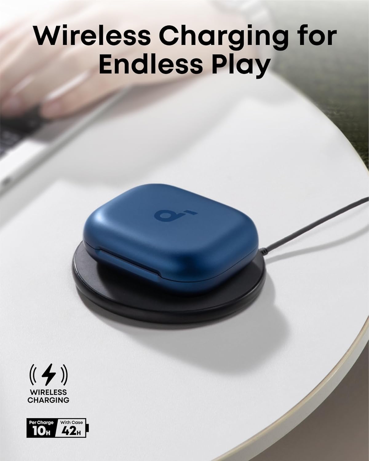 soundcore AeroFit 2 firmy Anker(odnowiony), słuchawki otwarte, regulowane zaczepy na uszy, ścisłe dopasowanie, bogaty bas, dźwięk bezprzewodowy Hi-Res, 42 godz. odtwarzania
