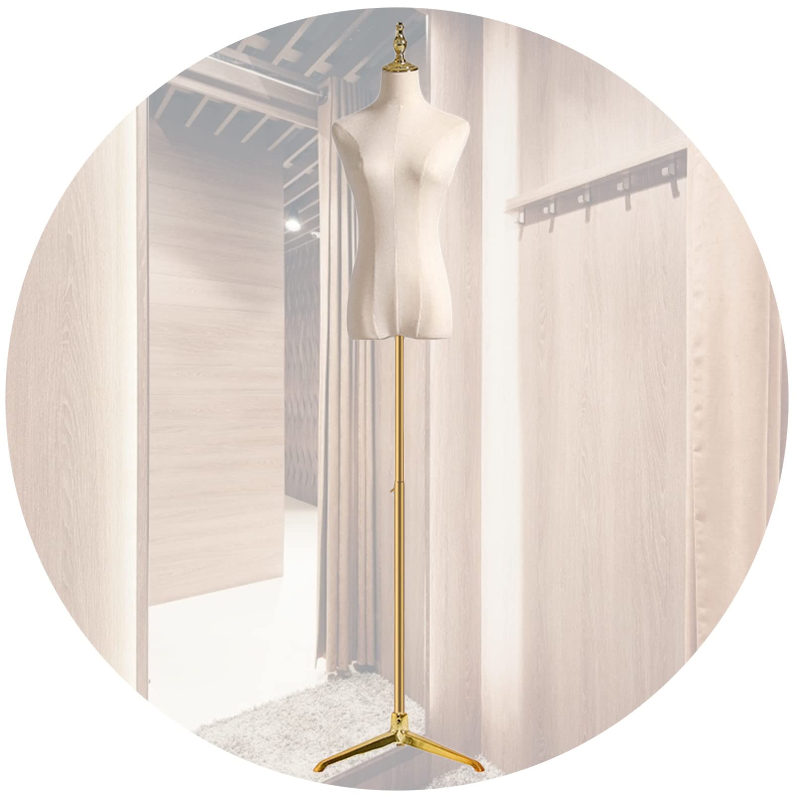 Cuerpo De Torso De Maniquí Femenino, Accesorios De Modelo Maniquí De Medio Cuerpo De Altura Ajustable De 140-190 Cm, Maniquí De Diseño De Costura para Confección Ropa De Sastres