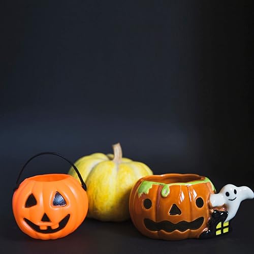 Miniatura 8 de 4E's Novelty Mini cubos de calabaza para dulces de Halloween a granel para niños, bolsas de golosinas de Halloween (paquete de 24)