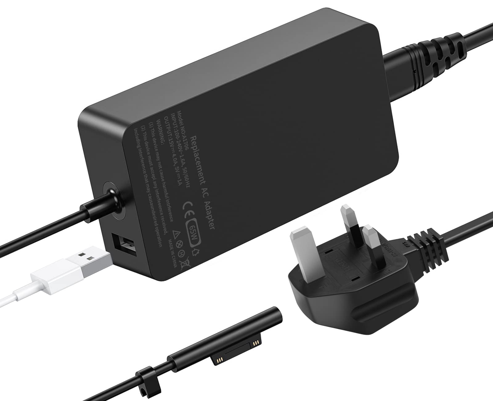 Buy Surface Pro Charger, 65W Microsoft Surface Charger for Surface Pro